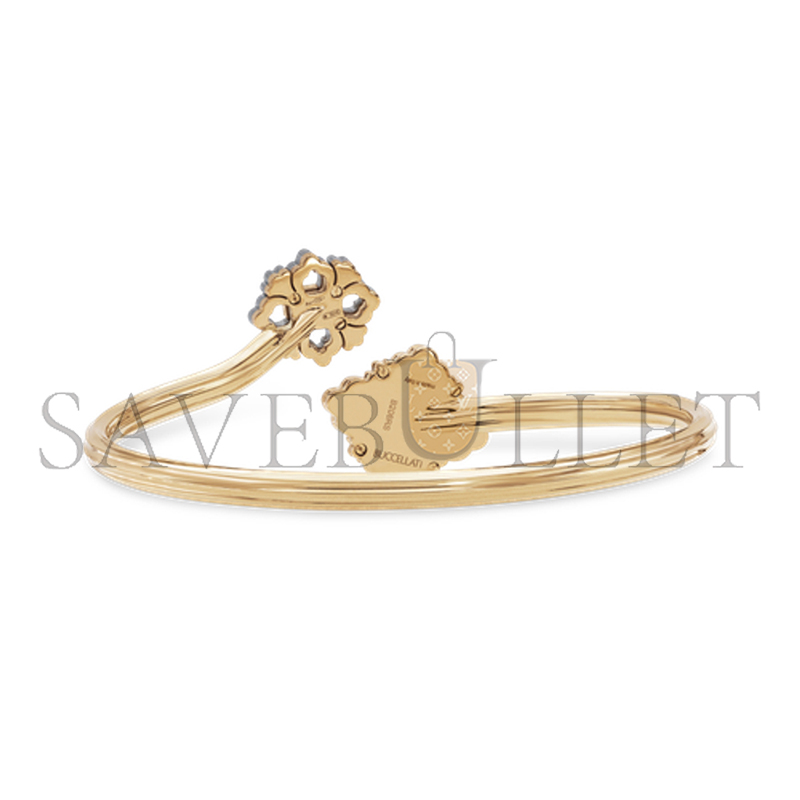 BUCCELLATI OPERA TULLE SERIES DOUBLE FLOWER OPEN BRACELET JAUBRA018038